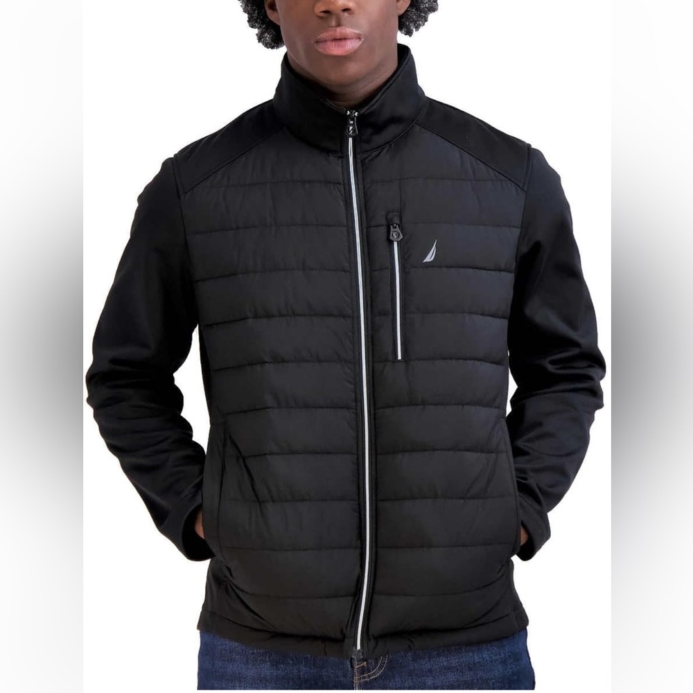 Nautica mixed media men’s midweight jacket